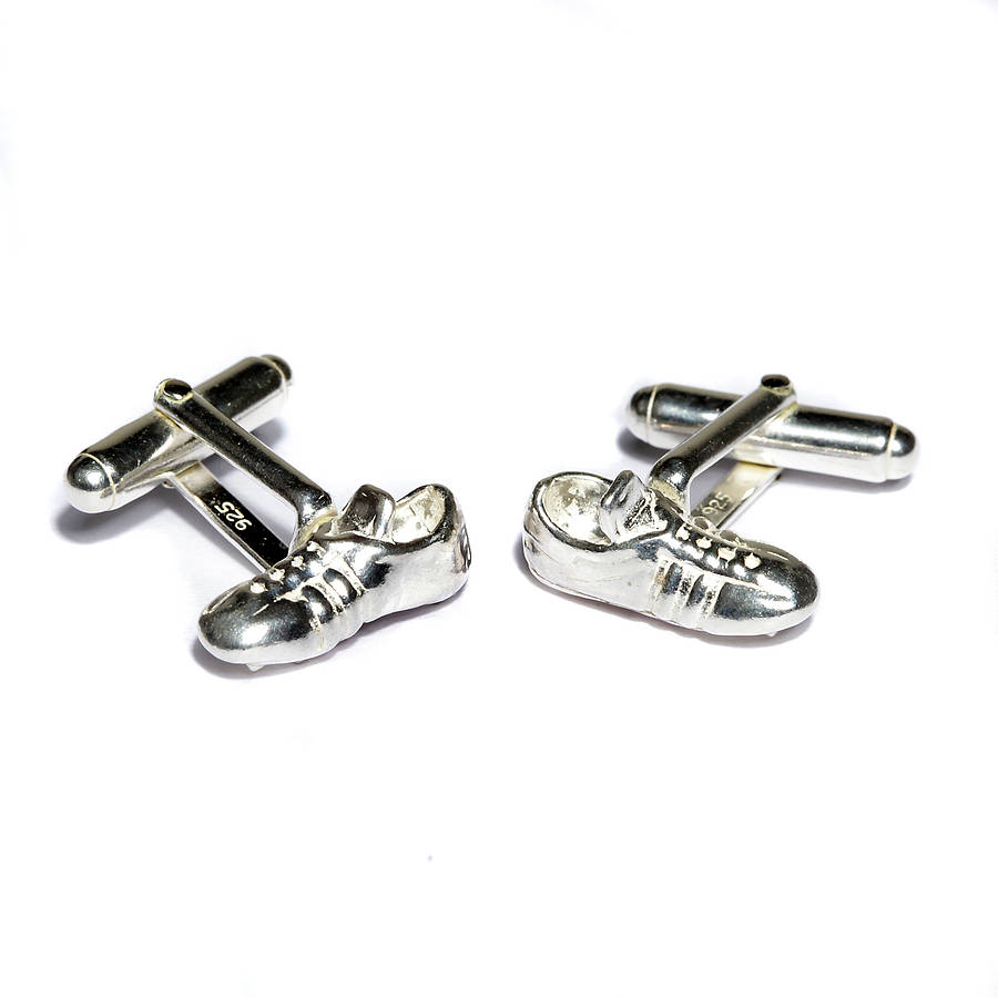 Silver deals football cufflinks